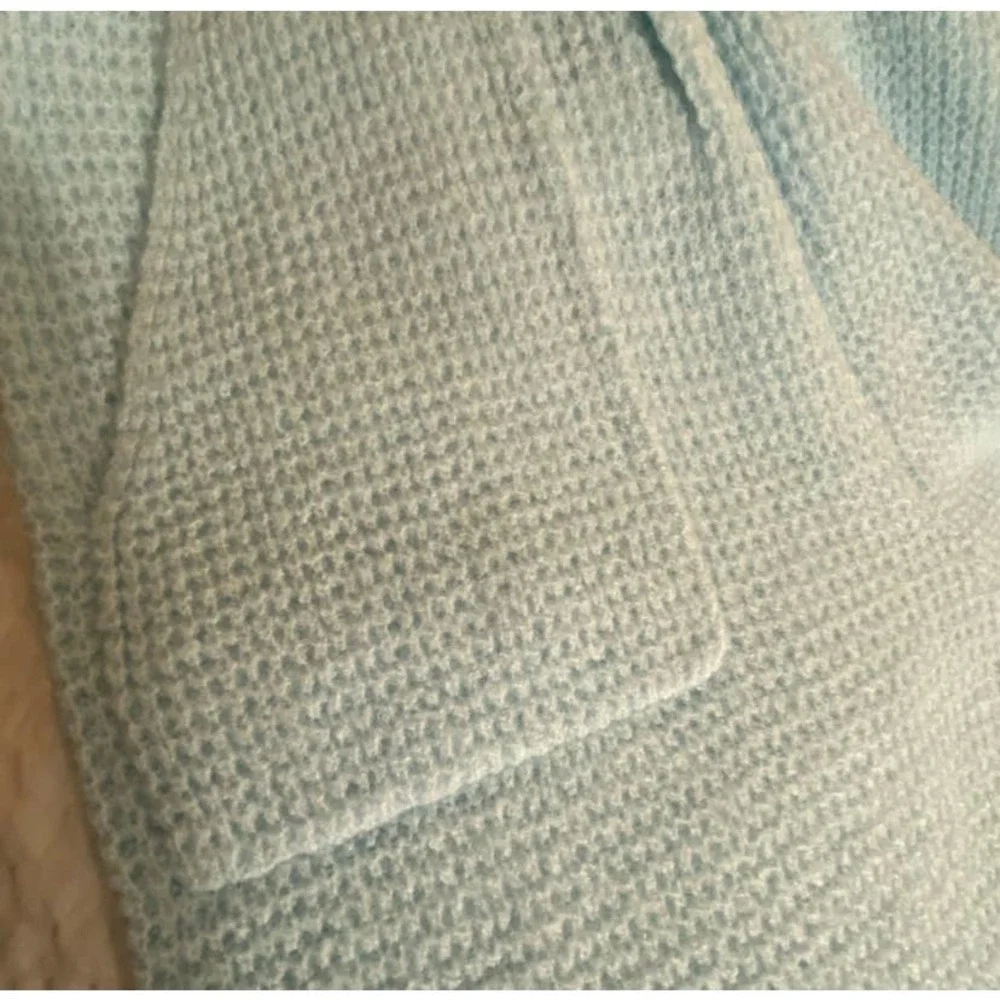 Free People Sky Blue Knit Straight Leg Pants - Picture 2 of 5